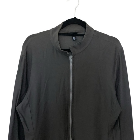 Eileen Fisher Army Green zipper up jacket - Picture 2 of 6